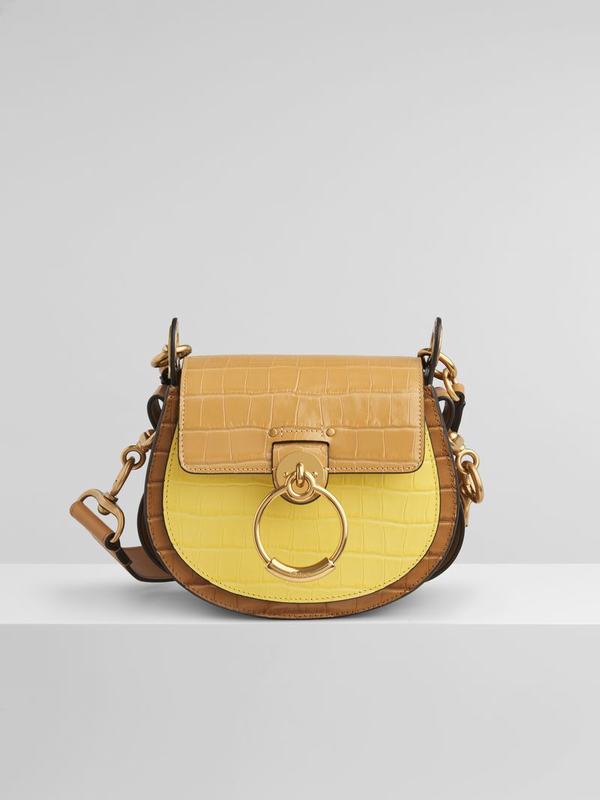 Chloé Bolsos Mujer Tess Amarillo Suede ZPEC40726